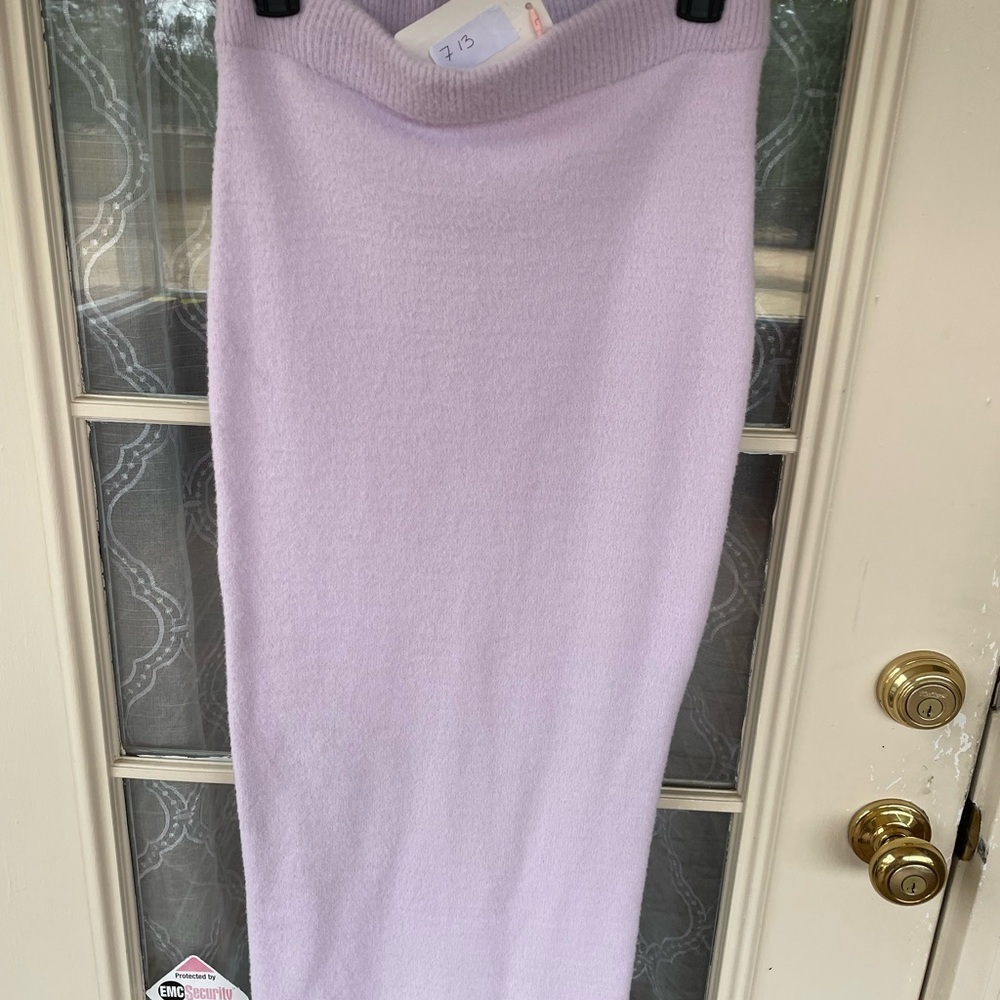 GB by Dillard’s Lavender Knit Midi Skirt Size Small – Soft Stretch Side Slit NEW